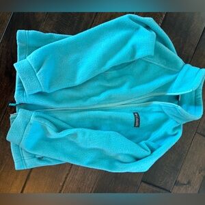 Youth Columbia Fleece full zip jacket - Teal - Small (7/8)